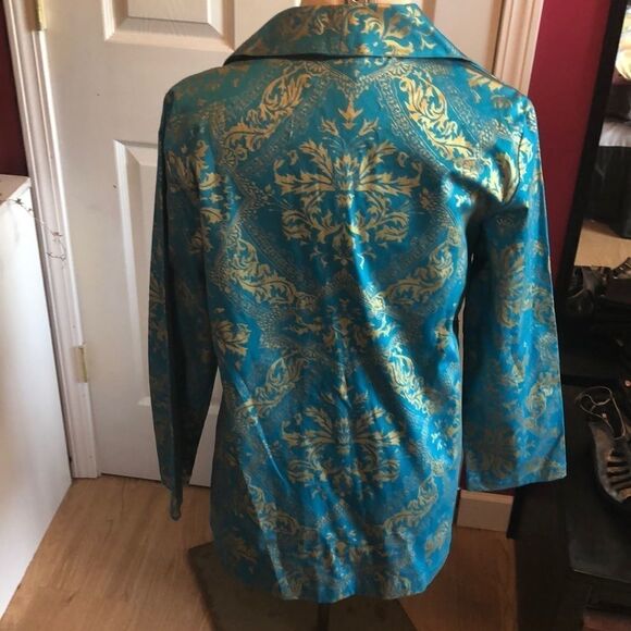 Additions by Chico’s Algiers blue jacket sz 1 - Picture 3 of 4